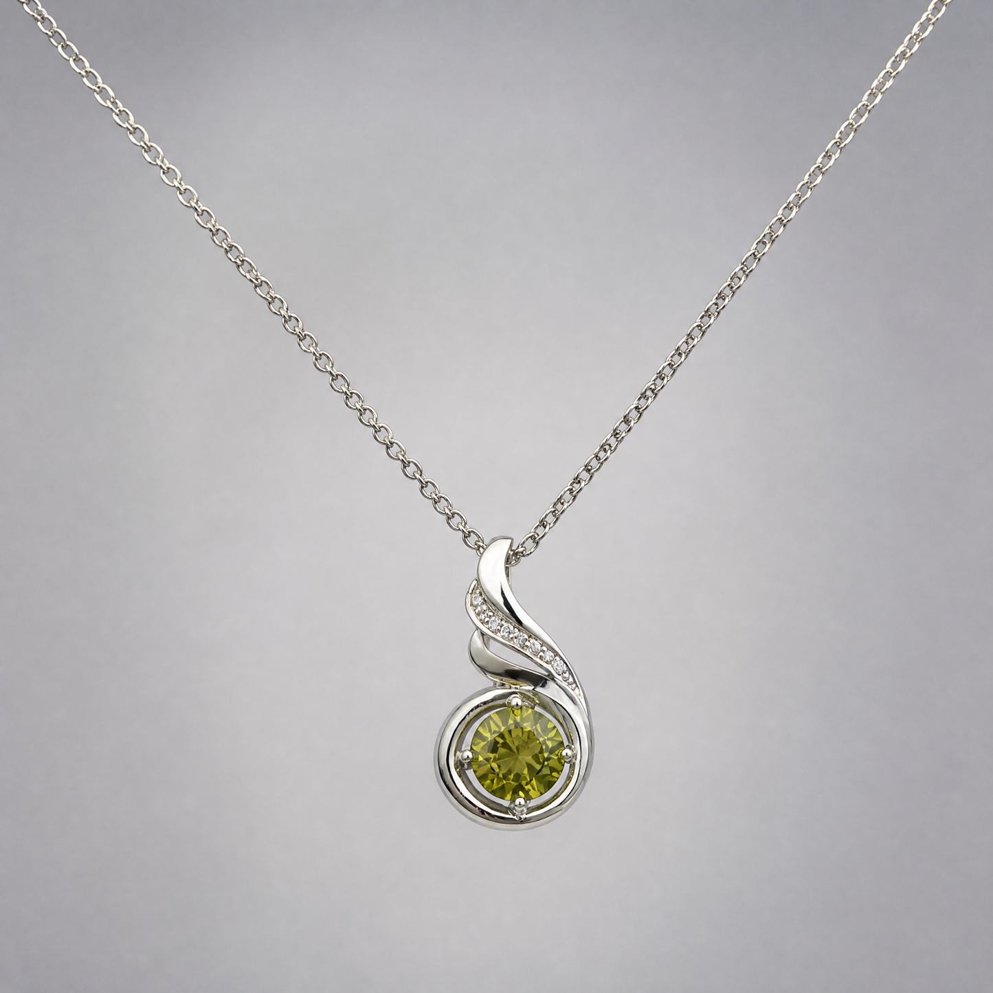 Peridot Swirl Pendant