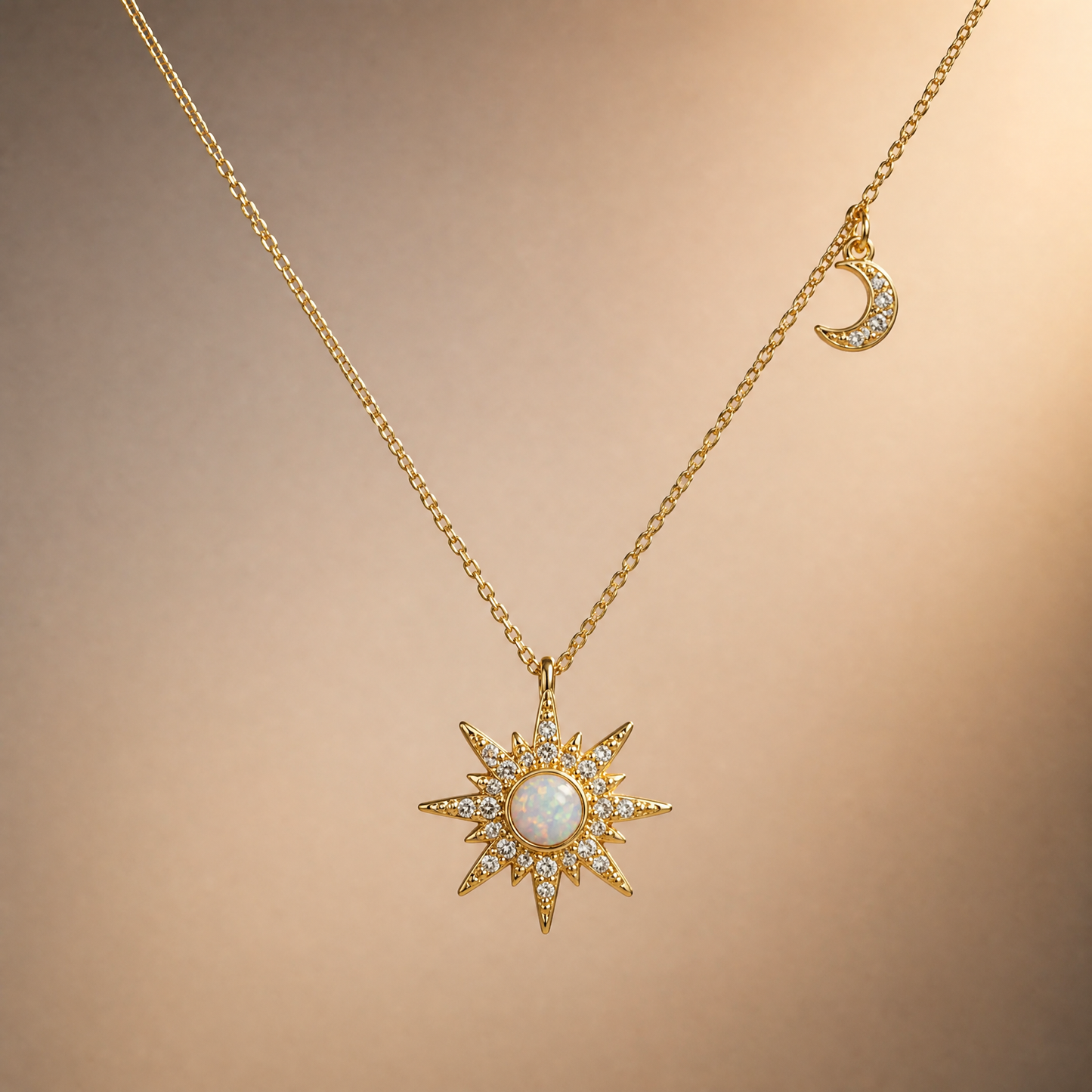 Sun & Moon Opal Necklace