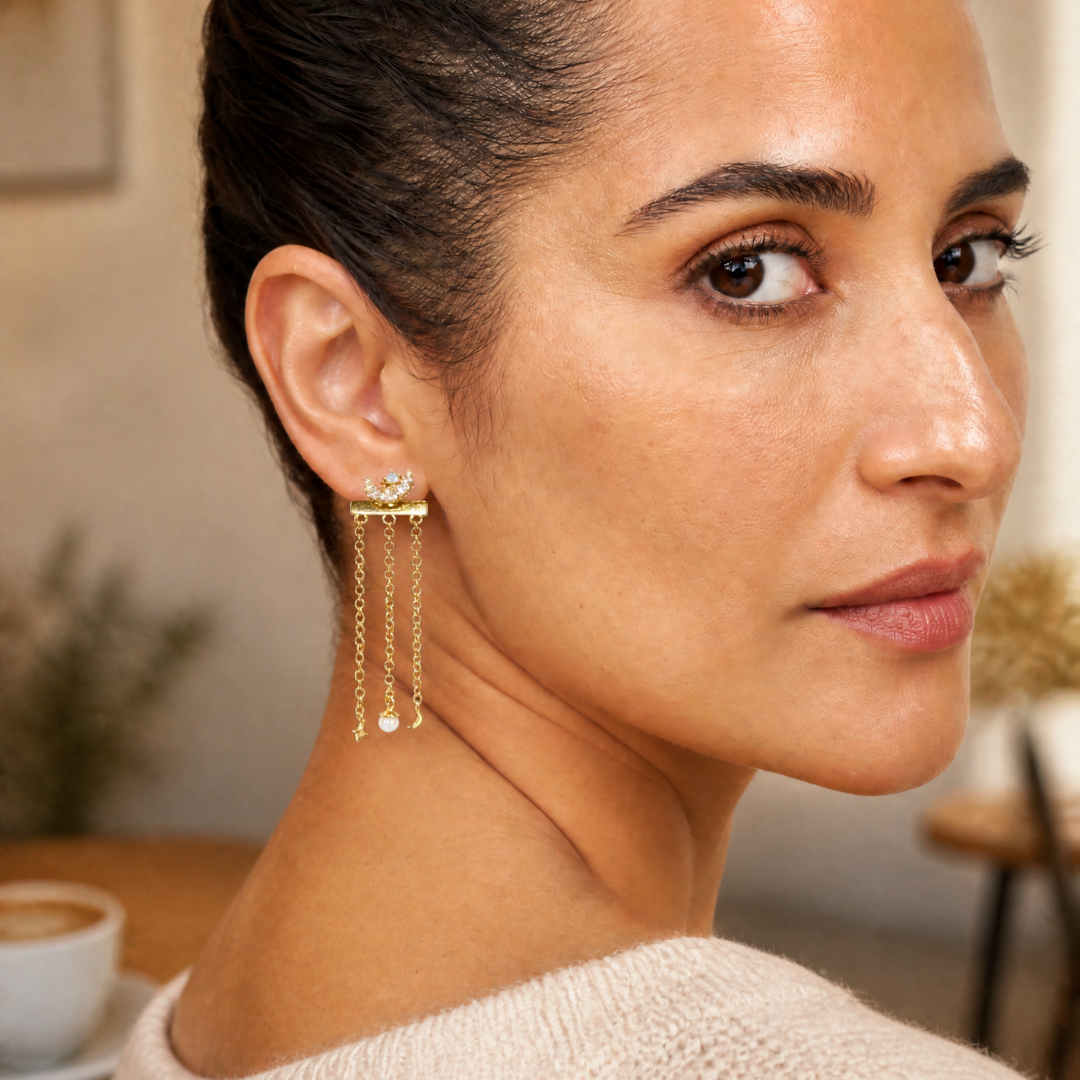 Moonbeam Fringe Ear Jackets (Single Piece)