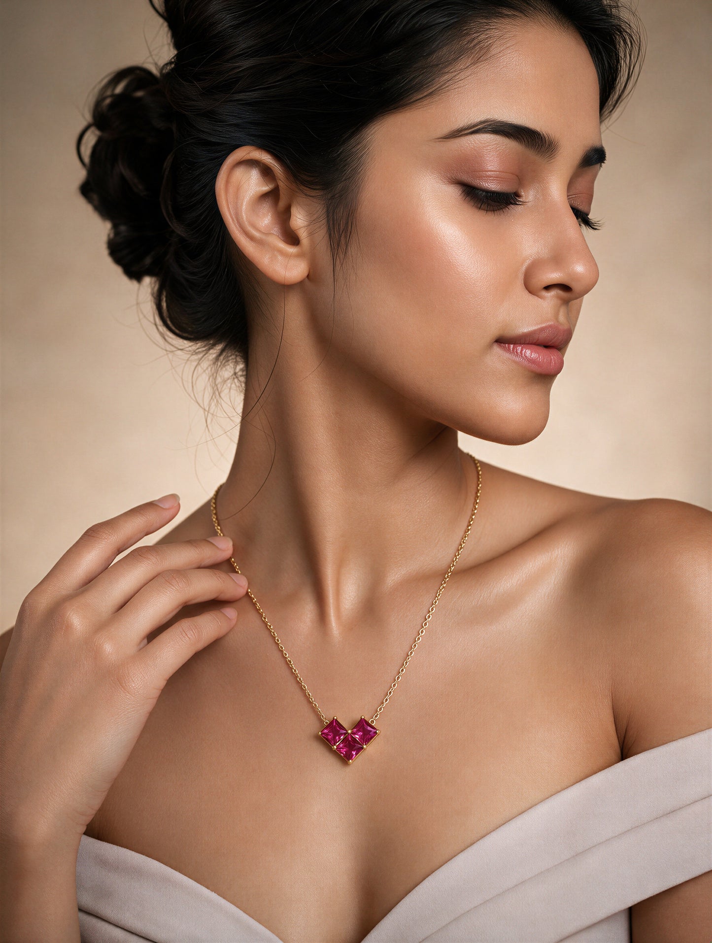 Blush Trio Necklace
