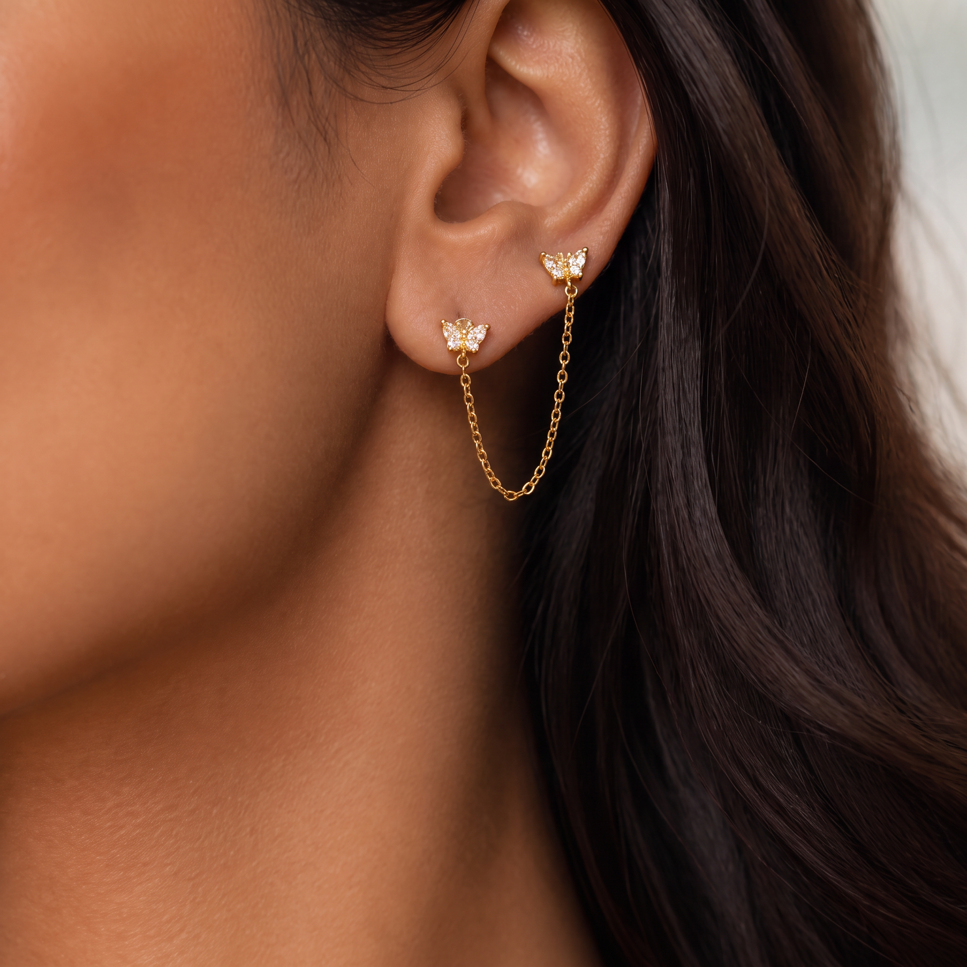Chained Bow Studs