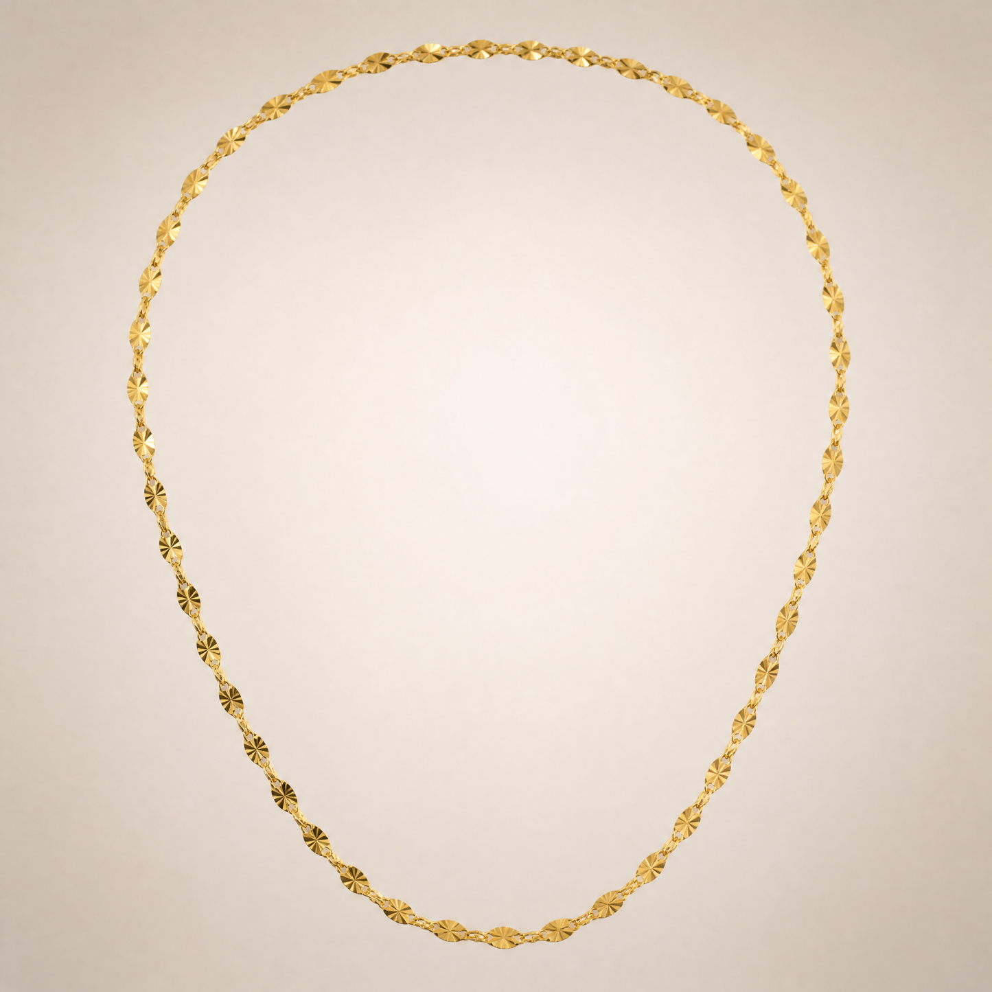 Sequin Chain Necklace Gold