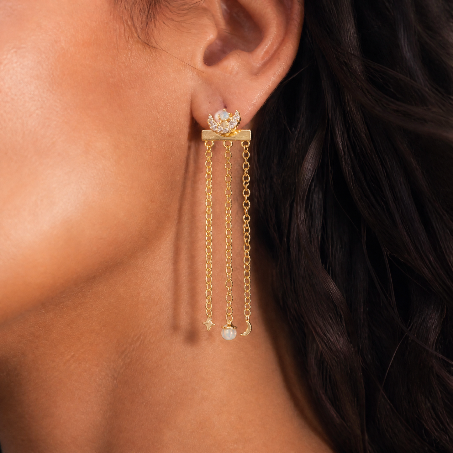 Moonbeam Fringe Ear Jackets