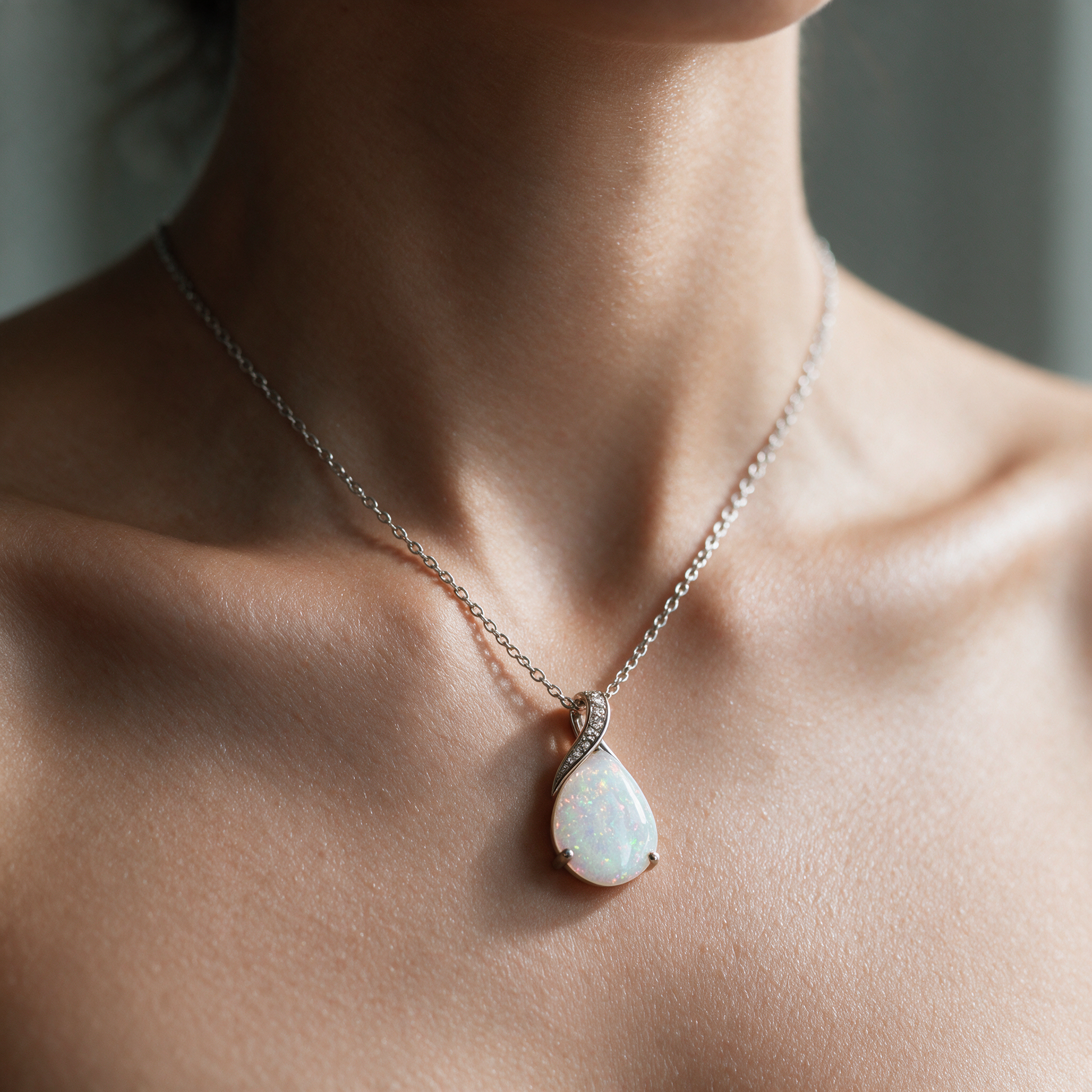 Opal Teardrop Pendant