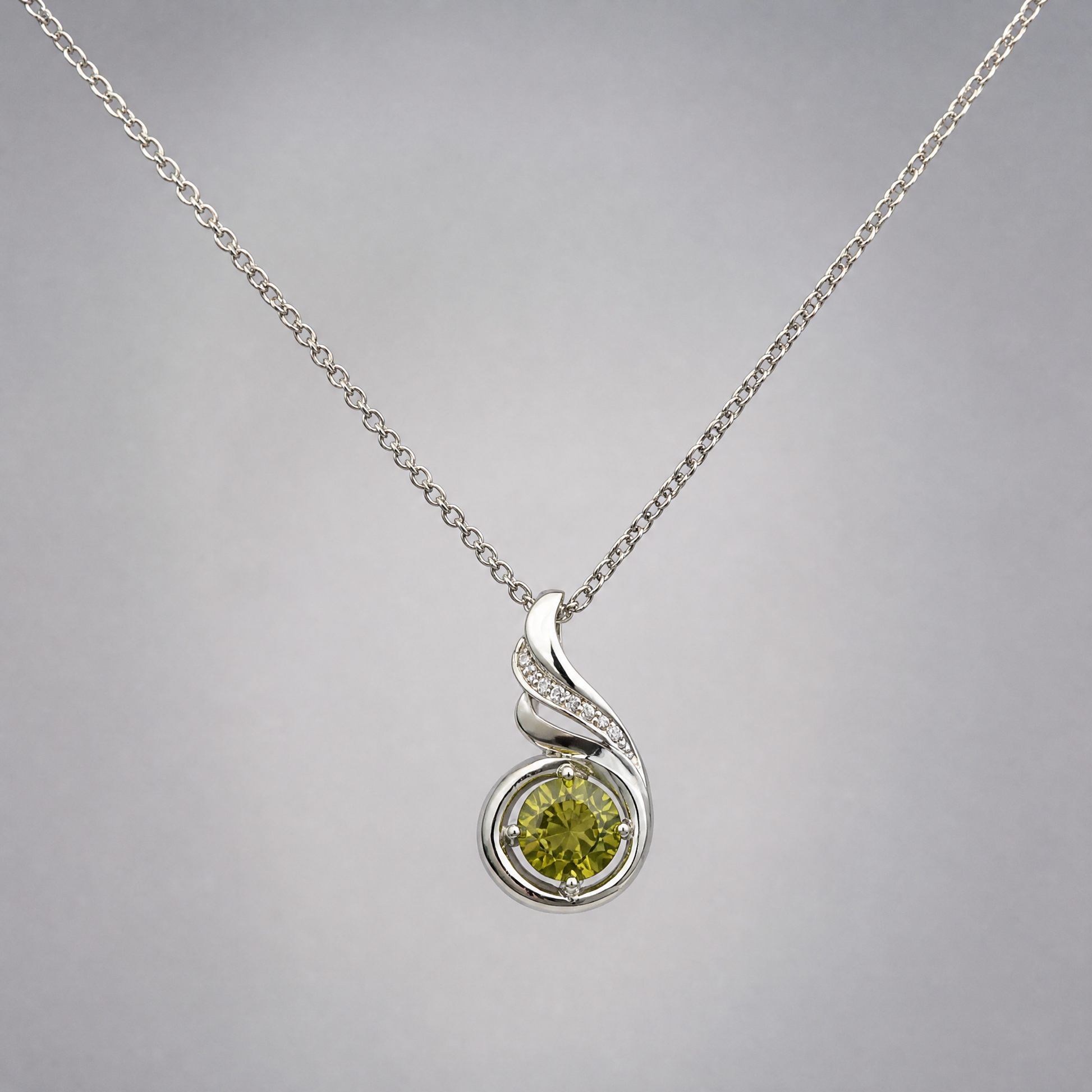 Peridot Swirl Pendant