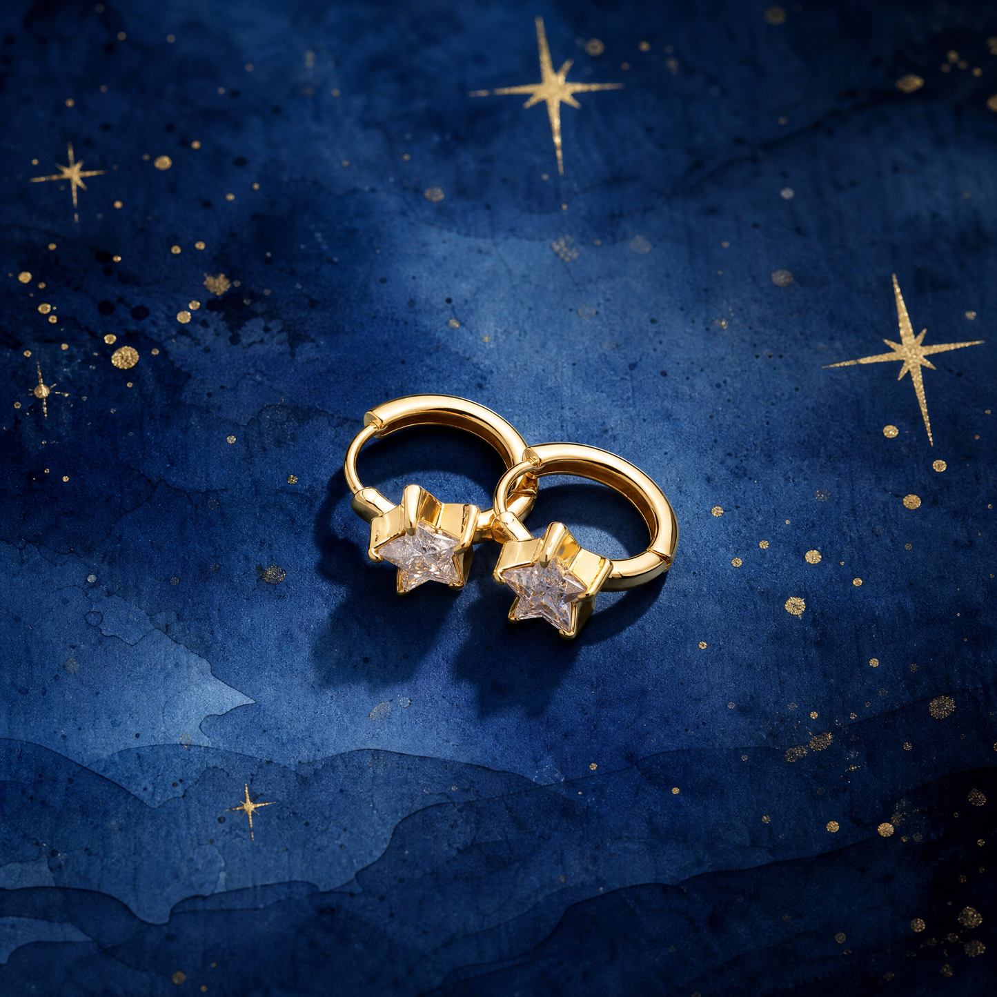 Star Huggie Hoops