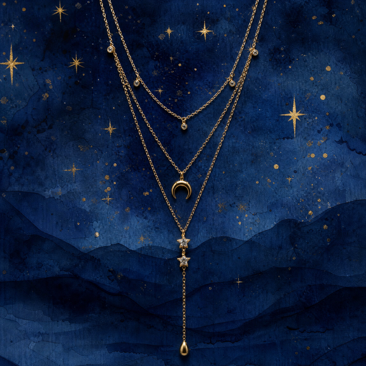 Star & Moon Layered Necklace