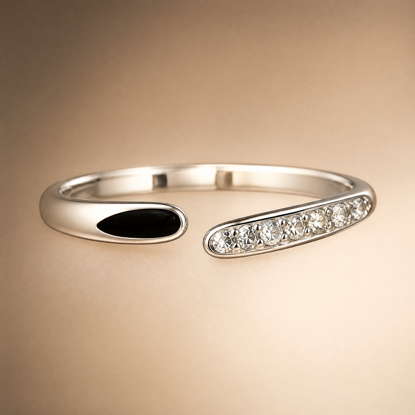 Open Pave Bar Ring